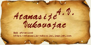 Atanasije Vukovojac vizit kartica